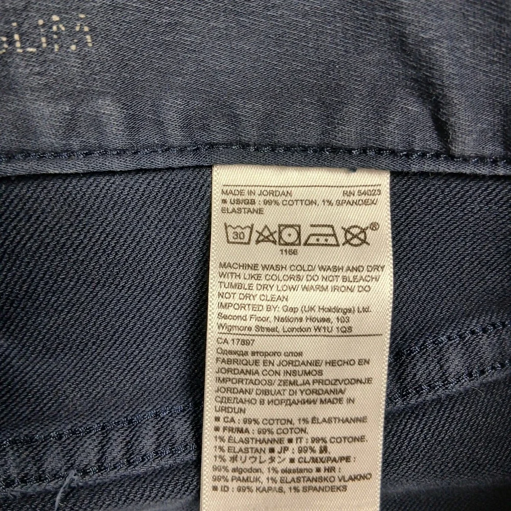Banana Republic Men's 36x30 Navy Blue The Traveler Slim Fit‎ Stretch Pants